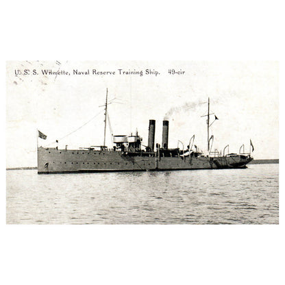 USS Wilmette Naval Reserve Training Ship 1923 - Original Postcard TJ8-5