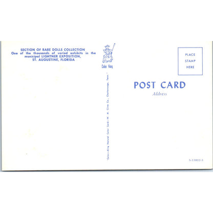 Rare Dolls at Lightner Exposition St. Augustine FL Original Postcard PB8