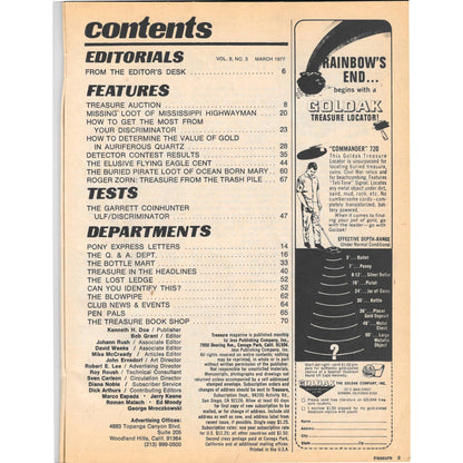 Treasure Magazine - Treasure Hunting Metal Detecting March 1977 M3