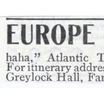 Europe Travel Tours W.H. Whiting Greenfield Massachusetts - 1903 Ad TJ7-S9