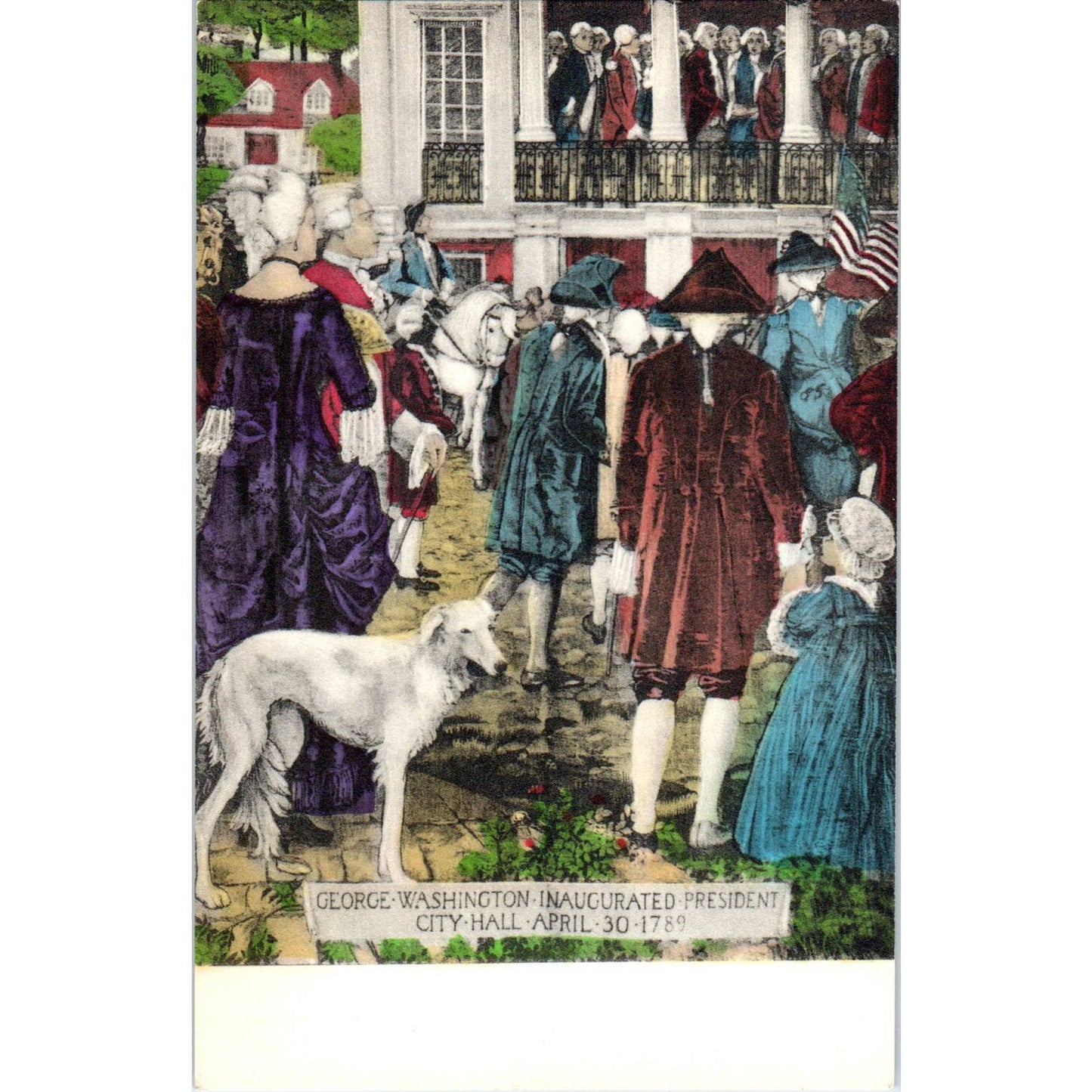 1939 New York World's Fair Washington Inauguration Original Postcard TK1-22