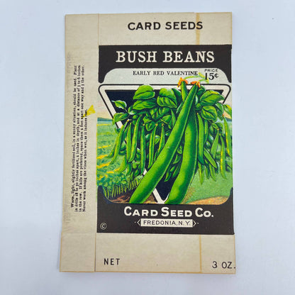 Vintage Seed Packaging Bush Beans Fredonia NY SC9