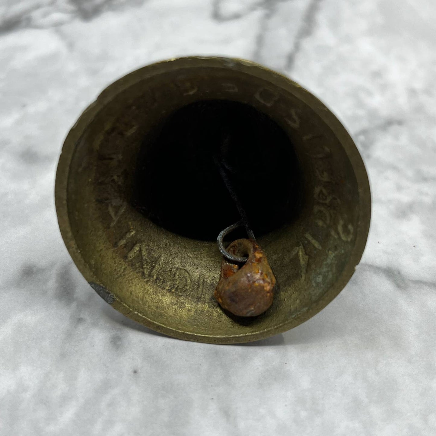 Vintage Ribbed Brass Bell of Sarna 2.5" India SA2