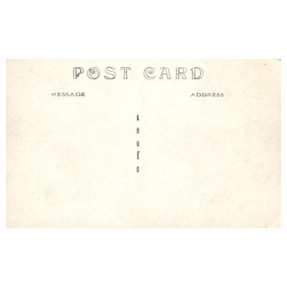 WWI Battleship Scene - A Man O' War at Sea - Original Postcard RPPC TJ8-4