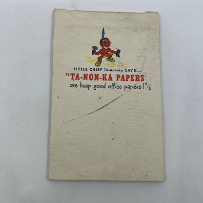 Badger Paper Mills Ta-Non-Ka Peshtigo WI Advert Tablet Native American TG6-1