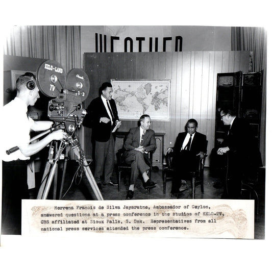 Ceylon Ambassador Francis de Silva Jayaratne on KELO-TV 1963 8x10 Photo B15