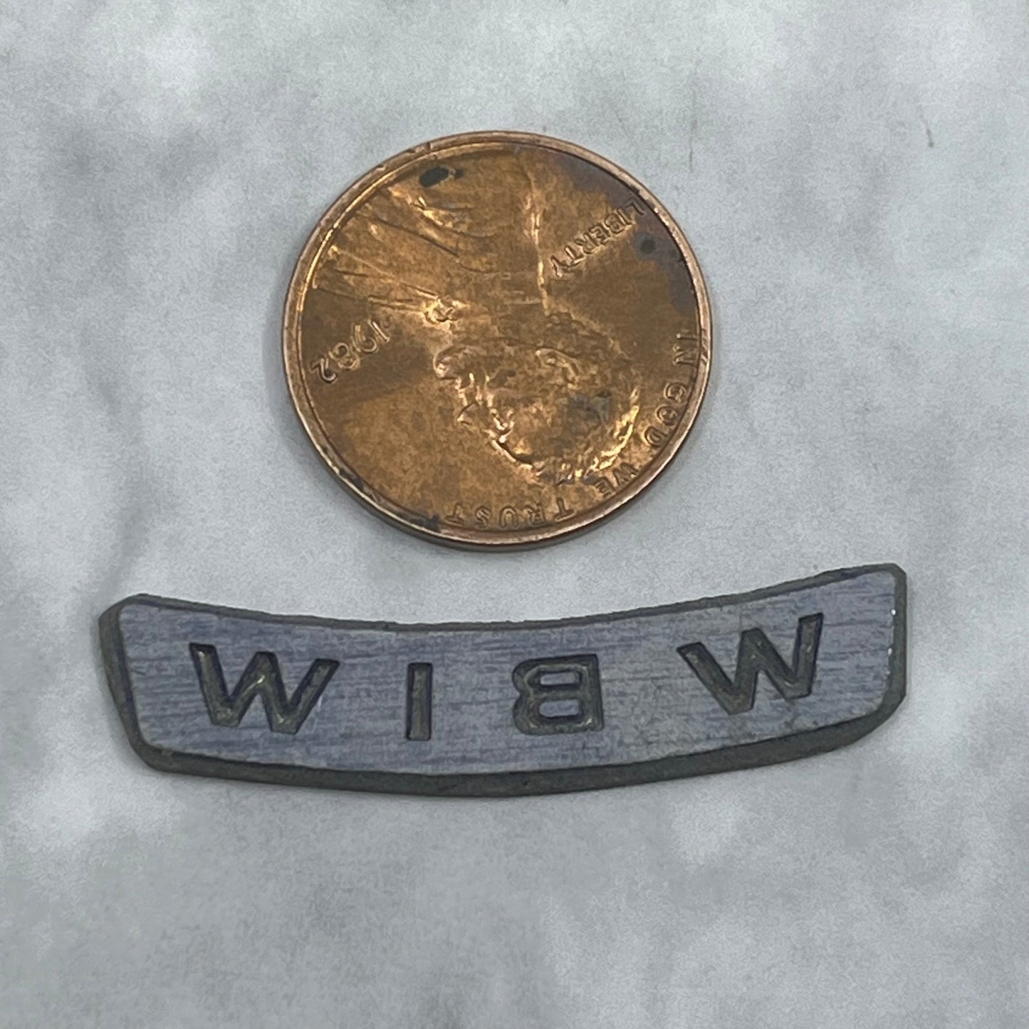 Vintage Letterpress Printers Block Plate TV Radio Call Letters WBIW SE842