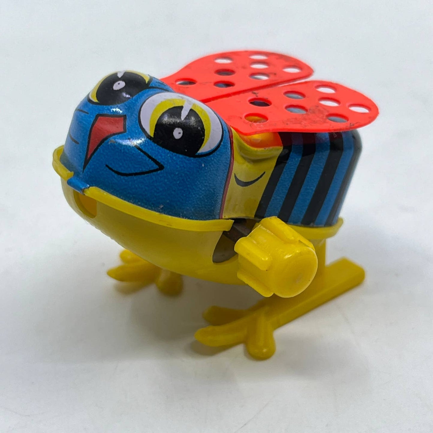 1970s Wind Up Toy Yone Bumblebee Tin Litho & Plastic Japan WORKS 2" TH7