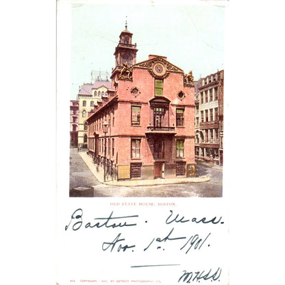 Old State House Boston MA 1901 Original Postcard P3-3