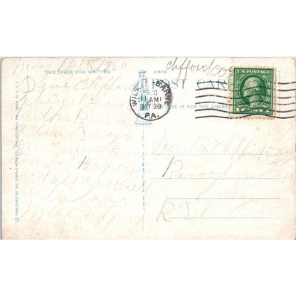 1920 Postcard Public Square Park Wilkes-Barre PA TD9-P1