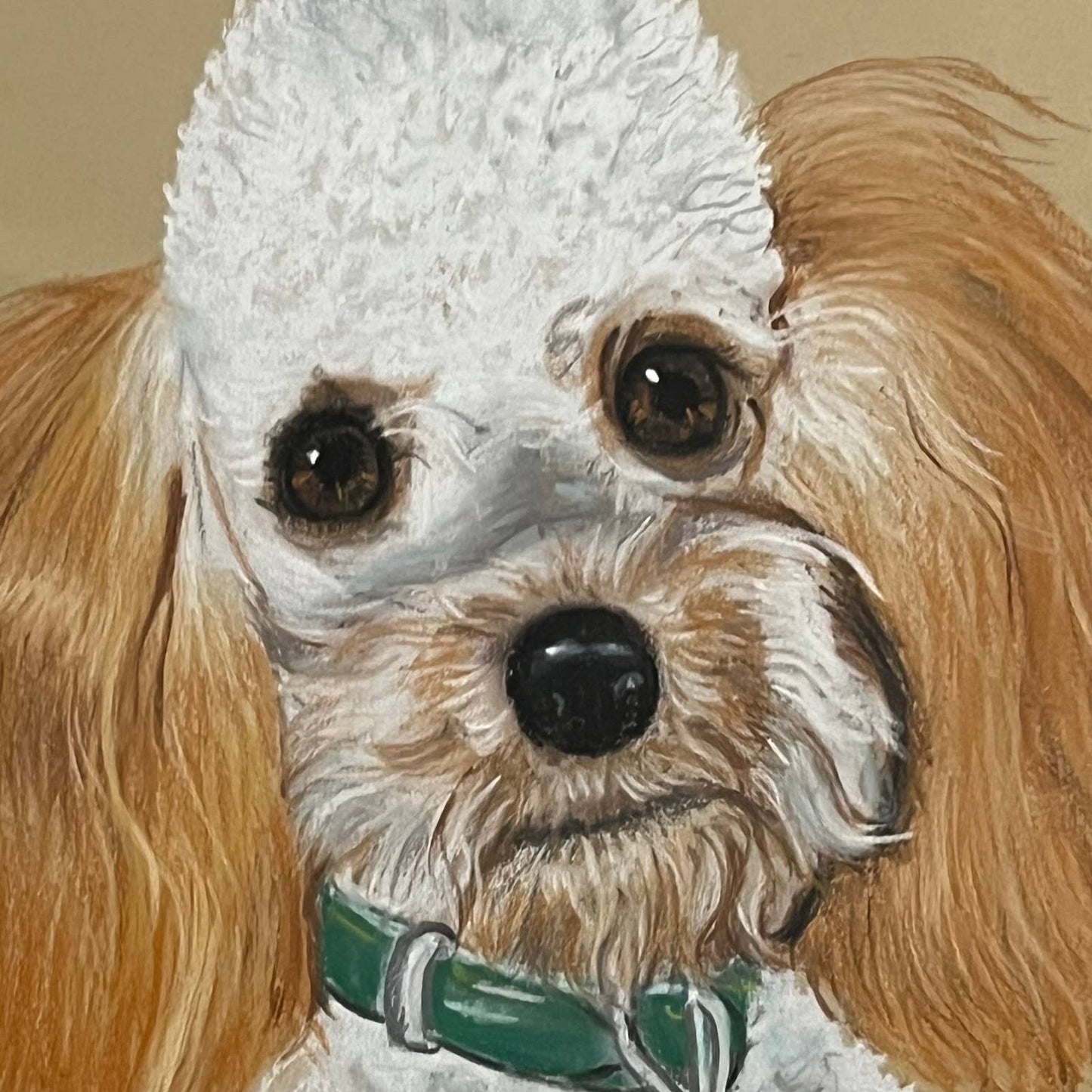 Original Large Framed Art Painting 17x21" Poodle "Shamee" Signed Heiffer