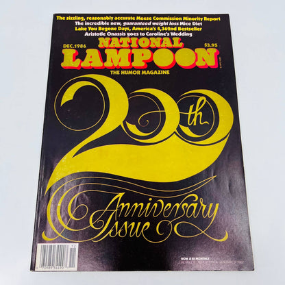 NATIONAL LAMPOON Magazine Dec 1986 20th Anniversary Issue Newsstand BA2