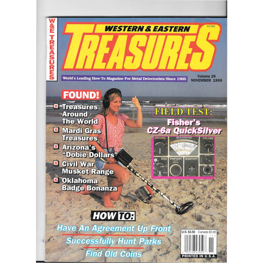 Western and Eastern Treasures Magazine Nov 1995 Vol. 30 Metal Detecting Gold M1