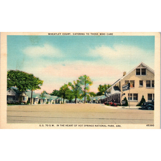 Wheatley Court Cottages Hot Springs AR H.A. Wheatley - Original Postcard P3-4