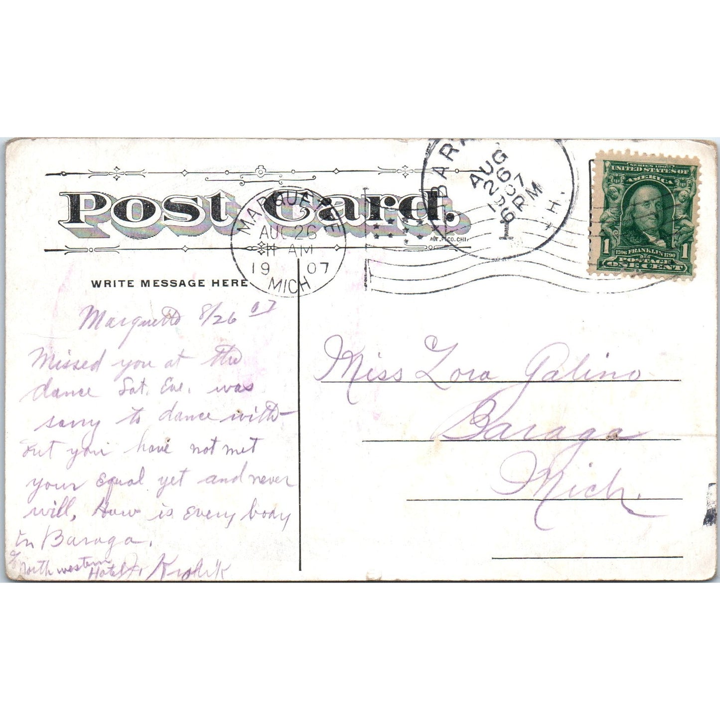 1907 Postcard Train Rider Hobo Tramp "My Touring Car" PE8