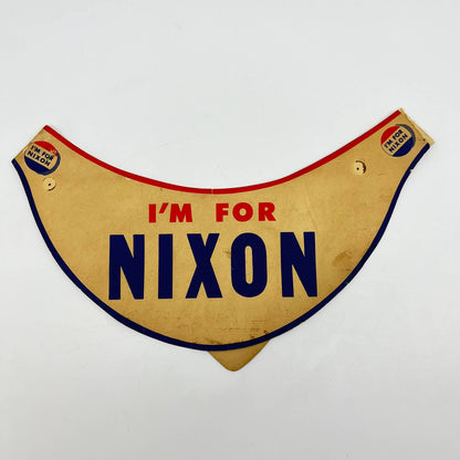 1960 I’m For Nixon Paper Sun Visor Richard Nixon Presidential Campaign AA8