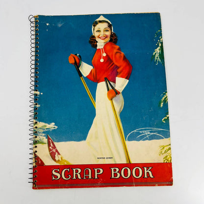 Vintage 1947 Winter Queen Spiral Bound Scrapbook UNUSED TB8