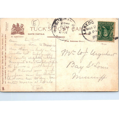 The Alamo San Antonio Texas 1908 Raphael Tuck Original Postcard TK1-P14