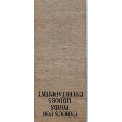 Pioneer Room Entertainment Kansas City MO Advertising Matchbook Cover SA9-M2