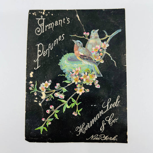 1880s Trade Card Armant’s Perfumes Herman Loeb NY Birds in Nest AA2