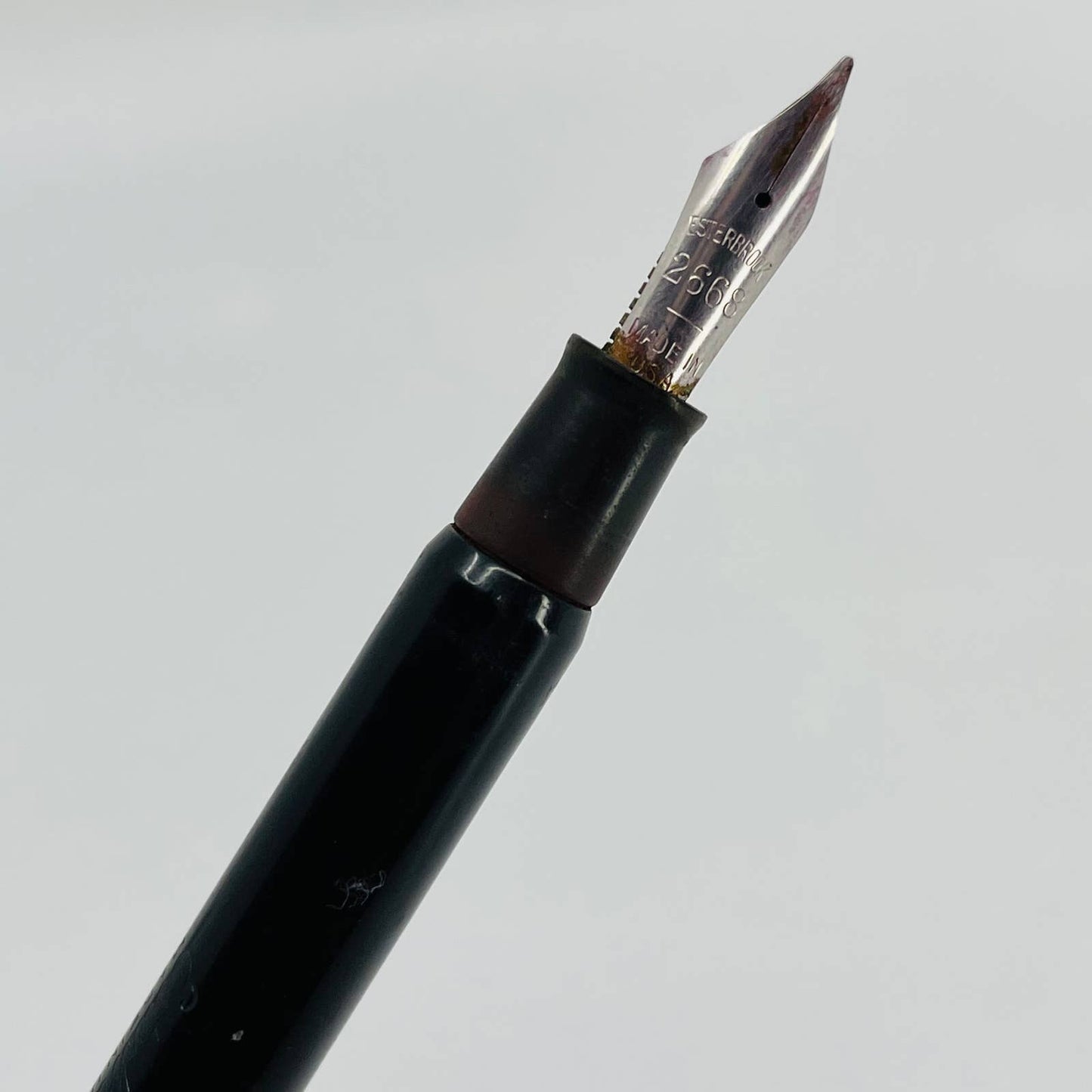 Vintage Esterbrook Black and Clear Lucite Fountain Pen 2668 Nib SB5