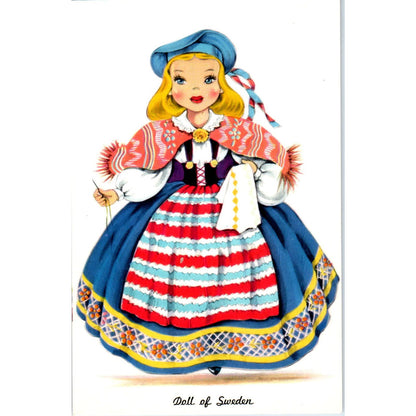 Doll of Sweden - Dolls of Many Lands Series Original Postcard PB4