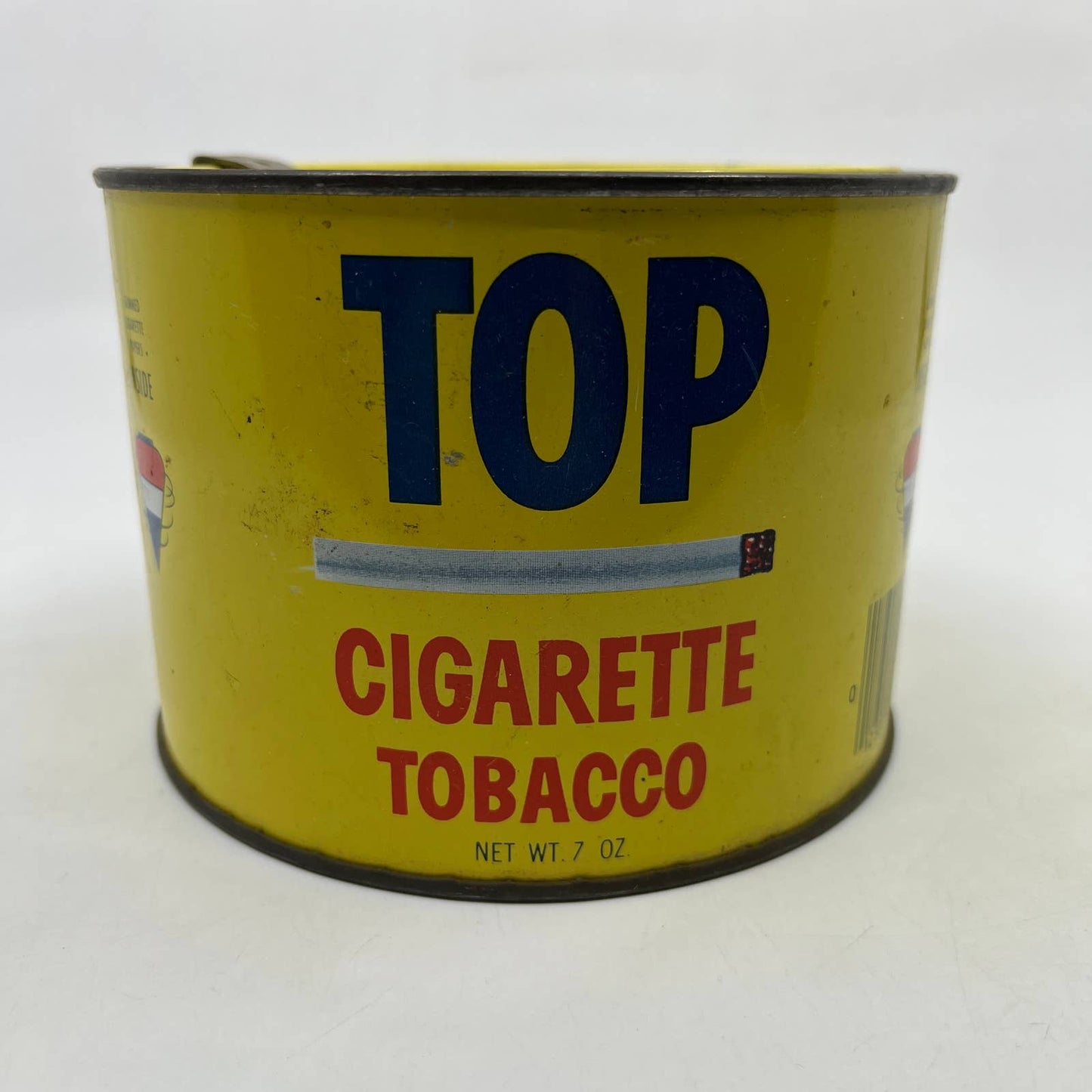 Vintage Top Cigarette Tobacco Tin Metal Can 7 oz. R. J. Reynolds w/ Opener TI2