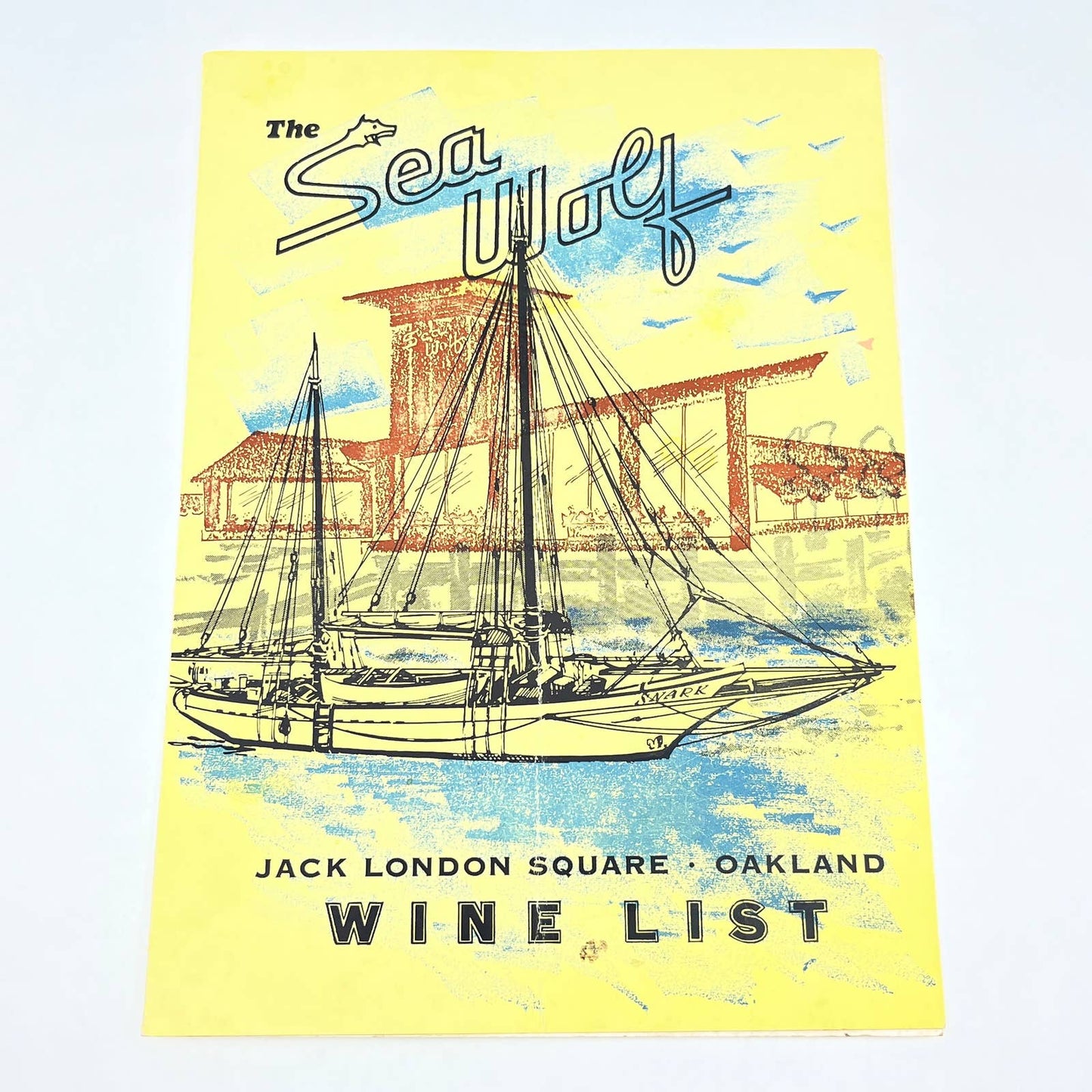 1960s The Sea Wolf Bar Restaurant Wine List Menu Jack London Square Oakland FL3