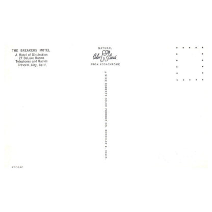 Vintage Postcard - The Breakers Motel Crescent City California AD9