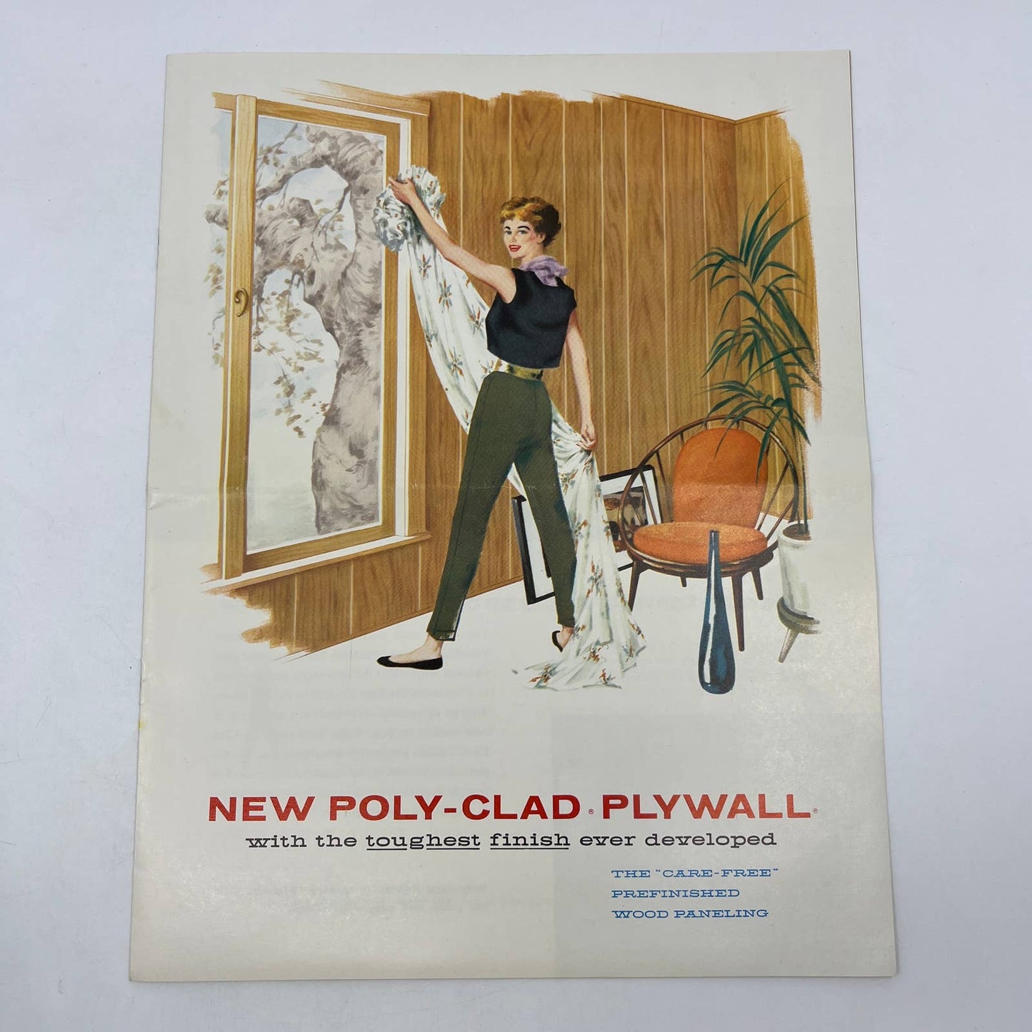 1960 Poly-Clad Plywall Wood Paneling  Advertising Promo Catalog Booklet AC8