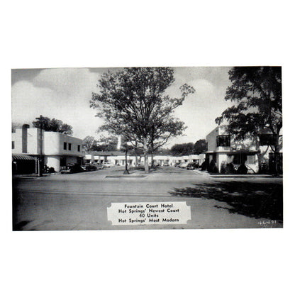 Fountain Court Hotel N.B & H.A. Burch Hot Springs Arkansas - Postcard TJ8-1