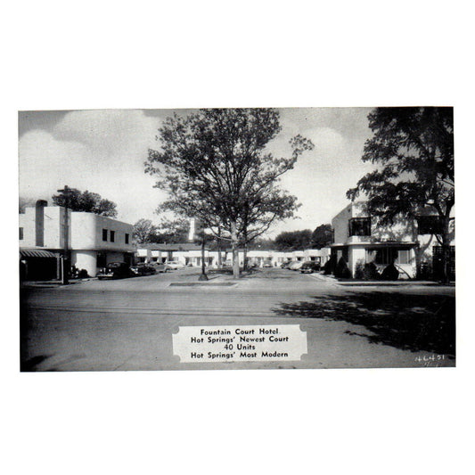 Fountain Court Hotel N.B & H.A. Burch Hot Springs Arkansas - Postcard TJ8-1