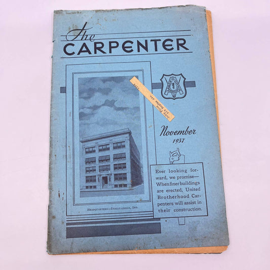 1937 November The Carpenter Magazine Vol. LVII No. 11 TF2