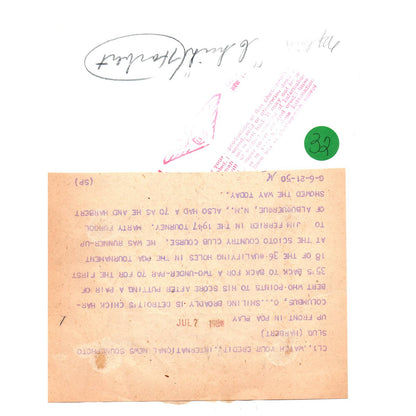 1950 Original Press Photo Golf Chick Harbert PGA Scioto Country Club 8x10" AD2