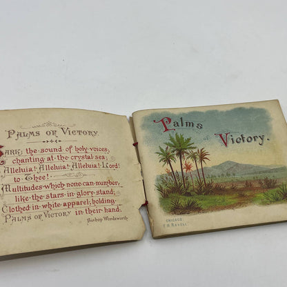 1880s Victorian Bible Devotional Book Palms of Victory Illustrated TG6