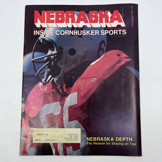 1979 Nov 3 - Nebraska Inside Cornhusker Sports Magazine - Oudious Lee TH7