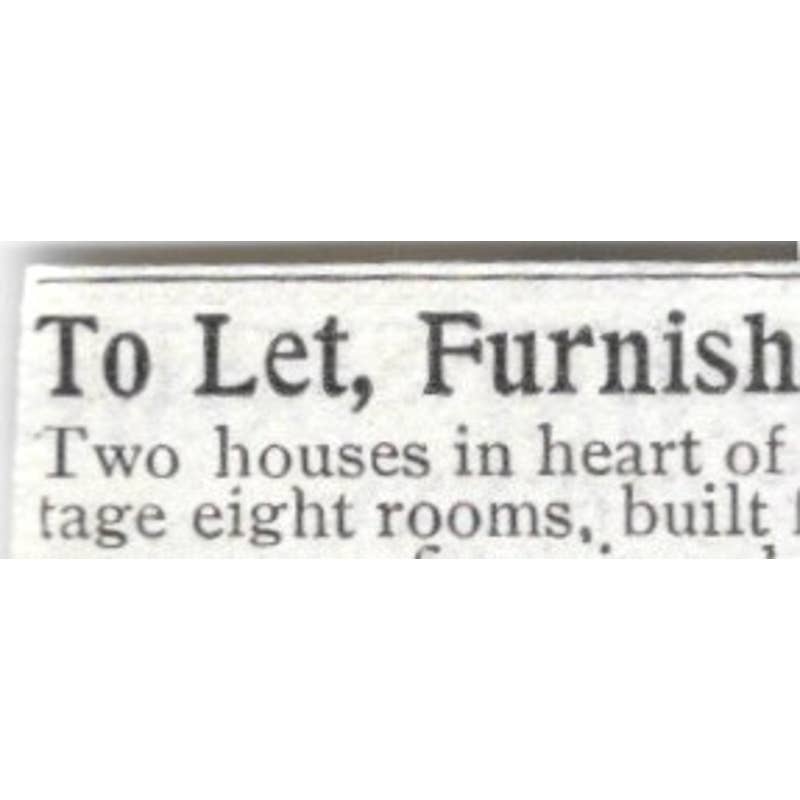 Houses for Rent in Berkshire New York - 1903 Original Ad TJ8-7-4