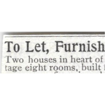 Houses for Rent in Berkshire New York - 1903 Original Ad TJ8-7-4