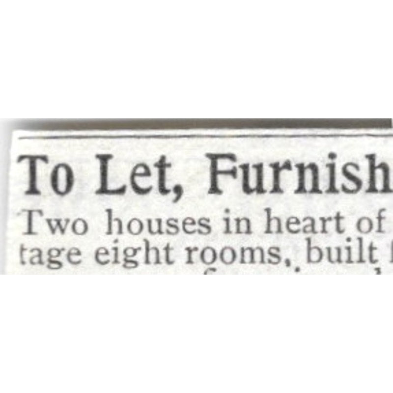 Houses for Rent in Berkshire New York - 1903 Original Ad AK5-S31
