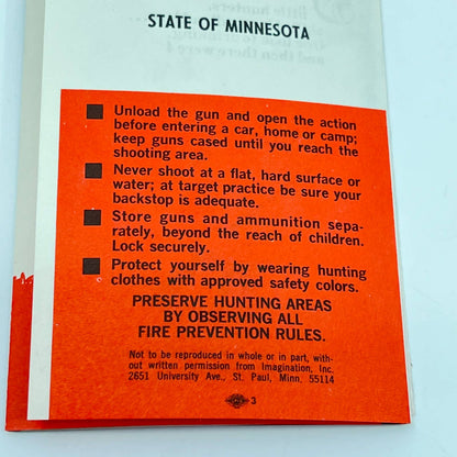 1950s Ten Little Hunters Booklet Minnesota Firearms Safety Promo Humor SC9