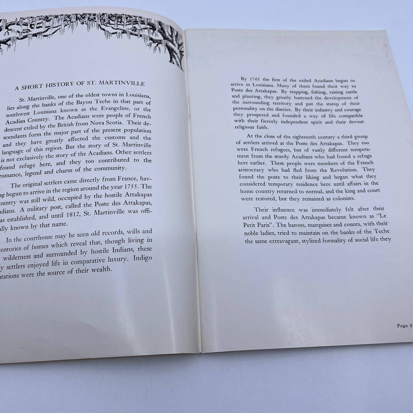 1950 ST. MARTINVILLE LA Land of Evangeline In Picture Story Leona Guirard TH8