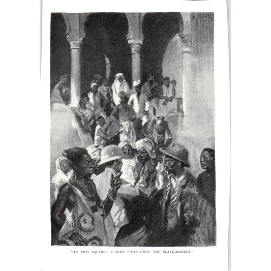 c1920 Harper's Print -In This Square I Said Was Once The Slave Market SF3-1