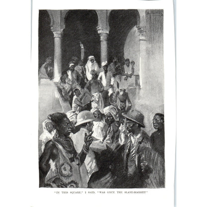 c1920 Harper's Print -In This Square I Said Was Once The Slave Market TH2-SF1