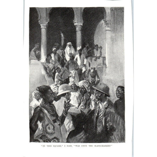 c1920 Harper's Print -In This Square I Said Was Once The Slave Market TH2-SF1