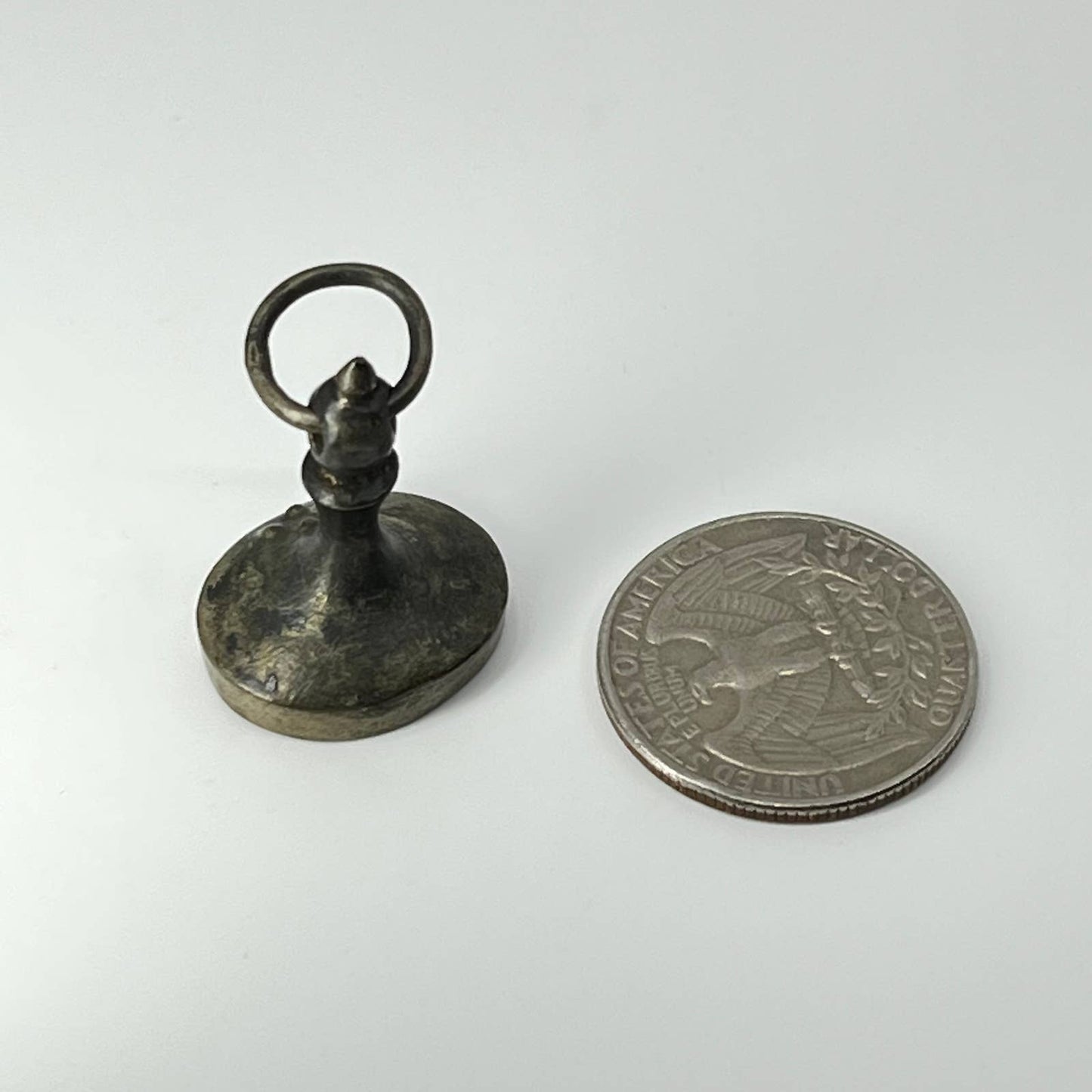 Antique Primitive Handmade India Brass Wax Seal Stamp 1/2” SC7-7