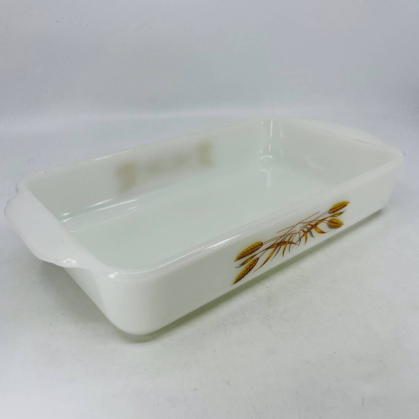 Vintage Fire King Golden Wheat #2 Casserole Baking Dish 1-1/2 qt Rectangle TC4