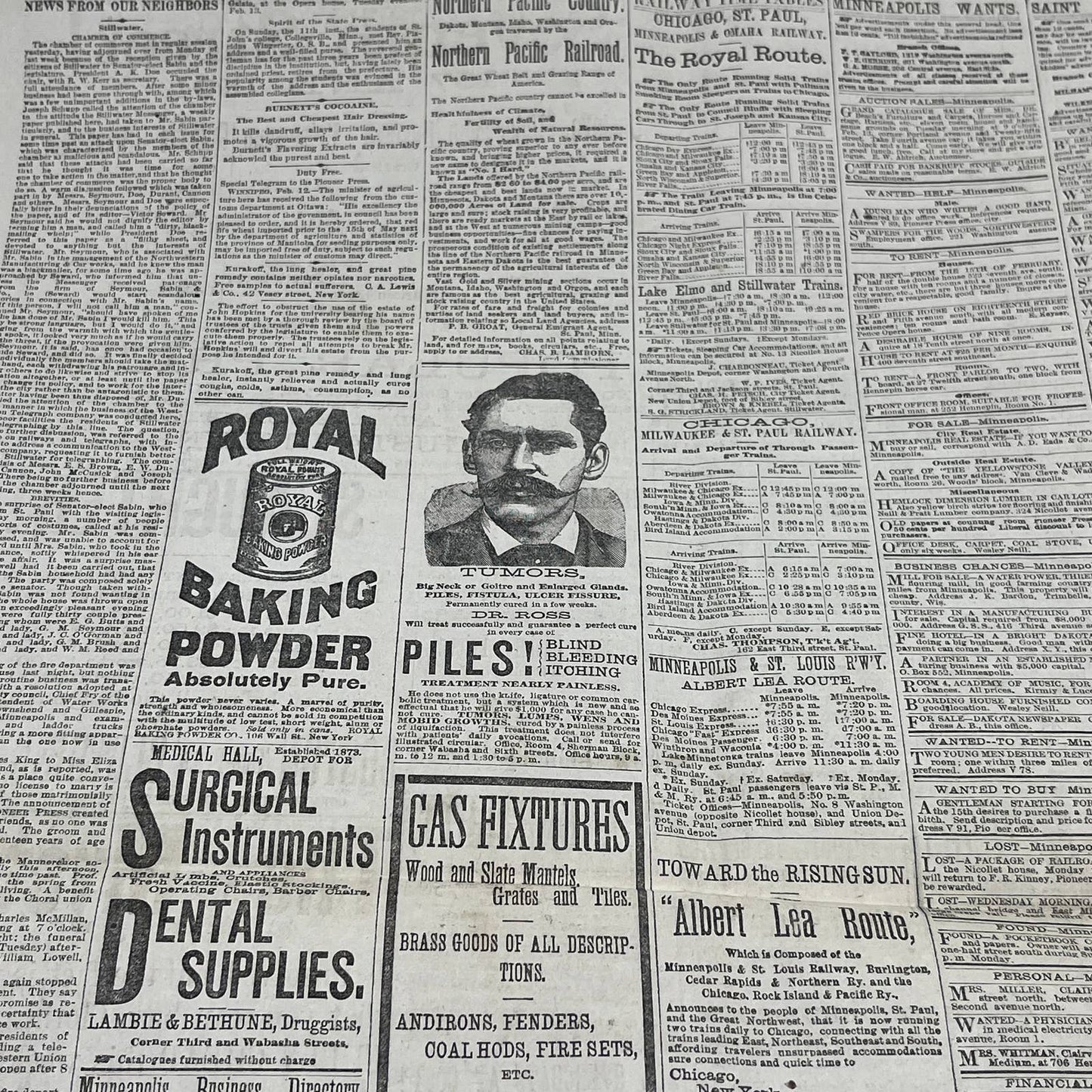 1883 Feb 13 Original St. Paul Pioneer Press - LUMBER NOT TO BE FREE FL4