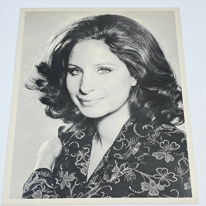 Vintage Barbra Streisand Head Shot Portrait Black & White 8x10 AB4-18