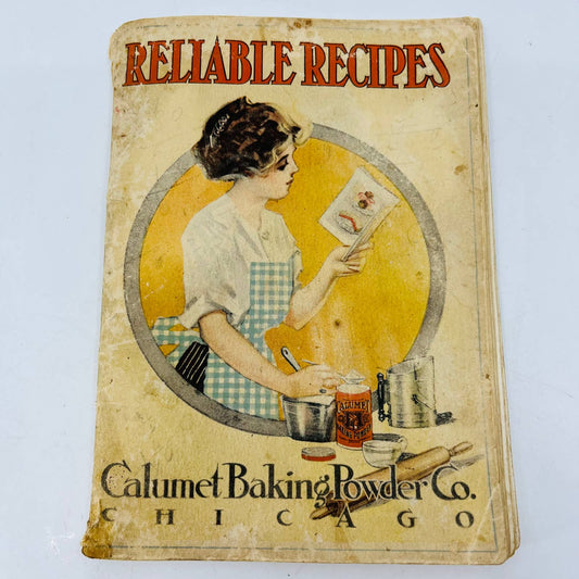 1914 Calumet Baking Powder Cookbook Reliable Recipes Chicago BA3