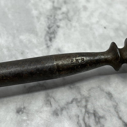 Antique Lee’s 13” Stag Antler Handle Sterling Honing Rod Sharpener TK2